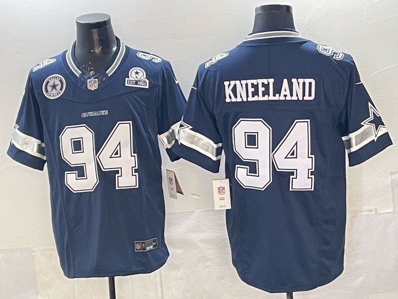 Men 2026 Dallas Cowboys #94 Kneeland Blue 3th generations Nike Limited NFL Jersey style 08